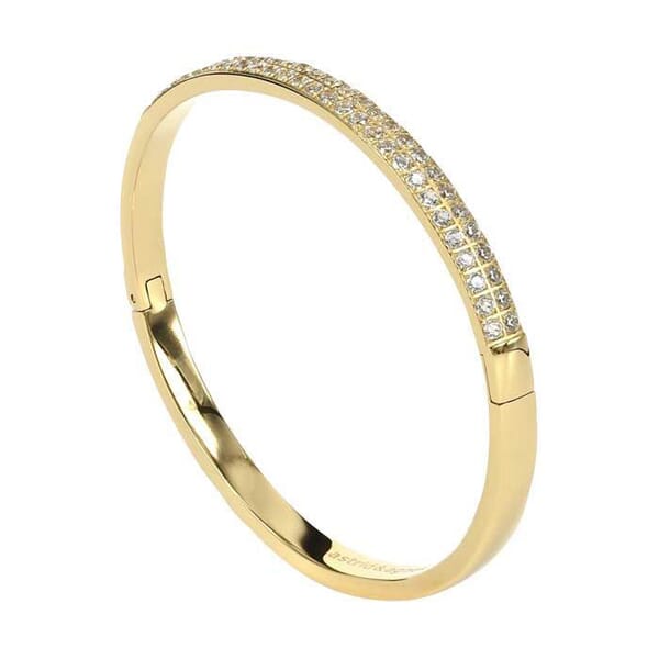 Armbånd i forgylt stål med zirkonia, Clarissa - 354704